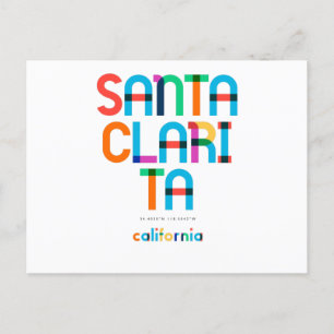 Santa Clarita California Mid Century, Pop Art, Postcard
