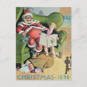 Santa claus 1896 holiday postcard