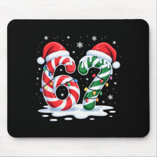 Santa Claus 67 Christmas Xmas Holiday Number 67 Mouse Pad