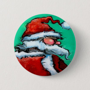 Santa Claus 6 Cm Round Badge
