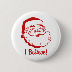 Santa Claus 6 Cm Round Badge