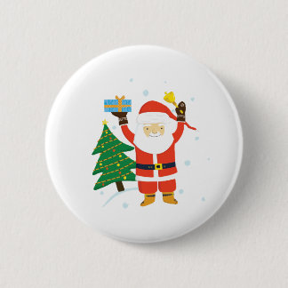 Santa Claus 6 Cm Round Badge