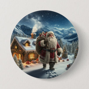 Santa Claus 7.5 Cm Round Badge