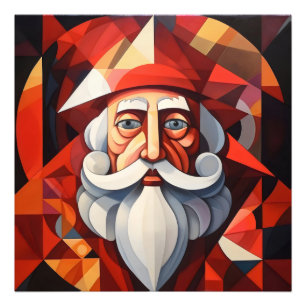 Santa Claus Abstract Art Photo Print