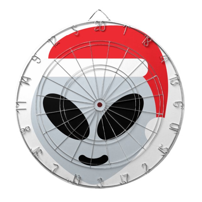 santa claus alien emoji dartboard (Front)