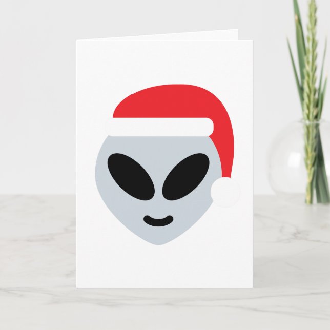 santa claus alien emoji holiday card (Front)