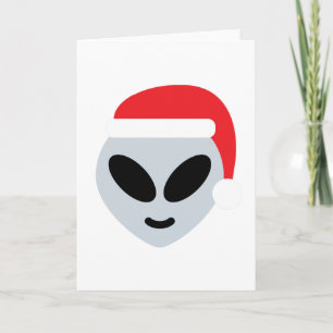 santa claus alien emoji holiday card
