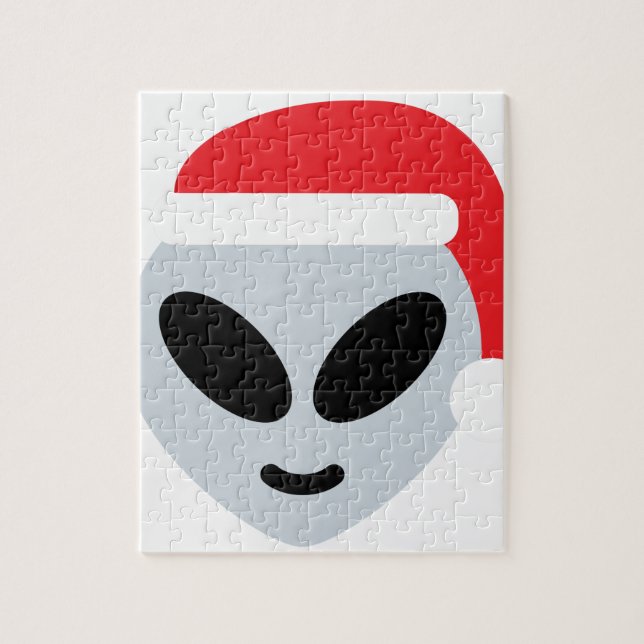 santa claus alien emoji jigsaw puzzle (Vertical)