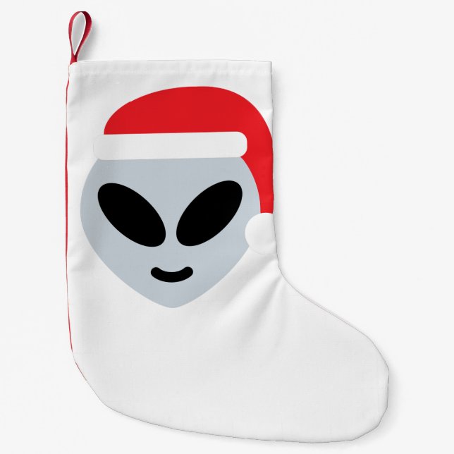 santa claus alien emoji stocking (Front)