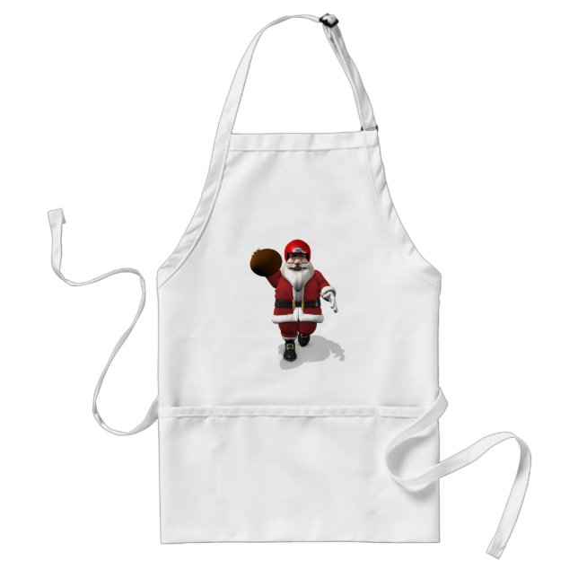Santa Claus American Football Player Standard Apron (Front)