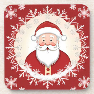 Santa Claus Amidst Snowflakes Coaster