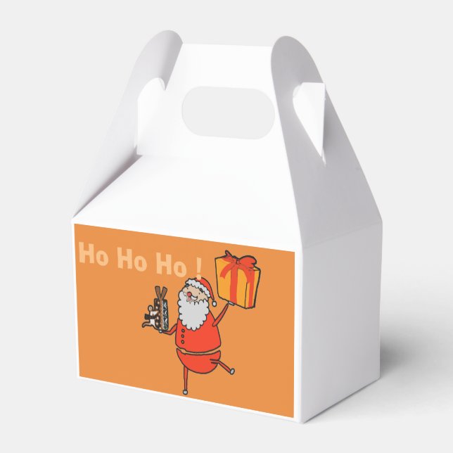 Santa Claus and a Rat Holding a Present Favour Box (Back Side)