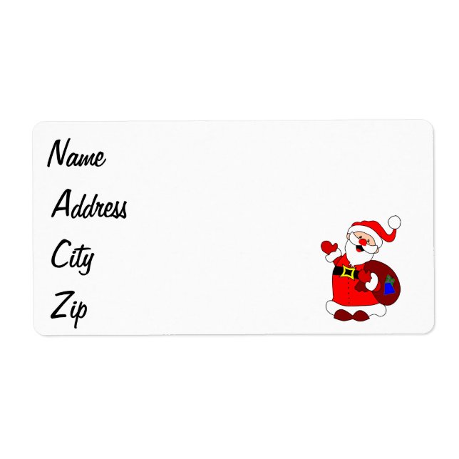Santa Claus and gift bag clipart (Front)