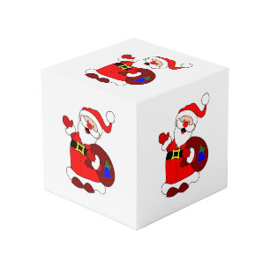 Santa Claus and gift bag clipart Cube