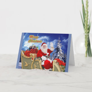 Santa Claus and His Ferrets Christmas Card