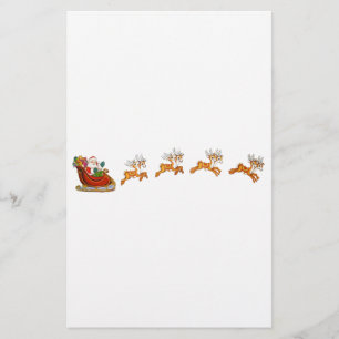 Santa Claus And His Reindeer Stationery