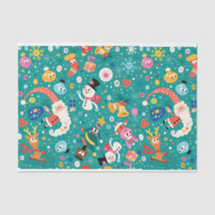 Santa Claus and Merry Friends Tissue Paper