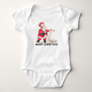 Santa Claus and Nice List Baby Bodysuit