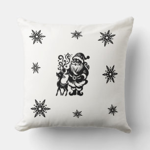  Santa Claus and Reindeer for  Cosy Winter vibes  Cushion