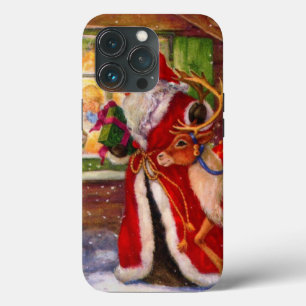 Santa claus and rudolph iPhone 13 pro case