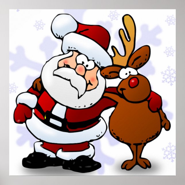 SANTA CLAUS AND RUDOLPH POSTER (Front)