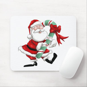 Santa Claus and sweet cane Mouse Pad