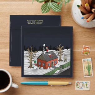 Santa Claus and the chimney Envelope