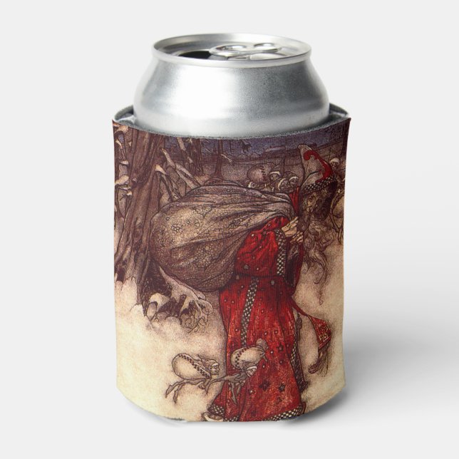 Santa Claus Arthur Rackham  Can Cooler (Can Front)