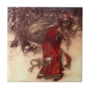 Santa Claus Arthur Rackham  Ceramic Tile