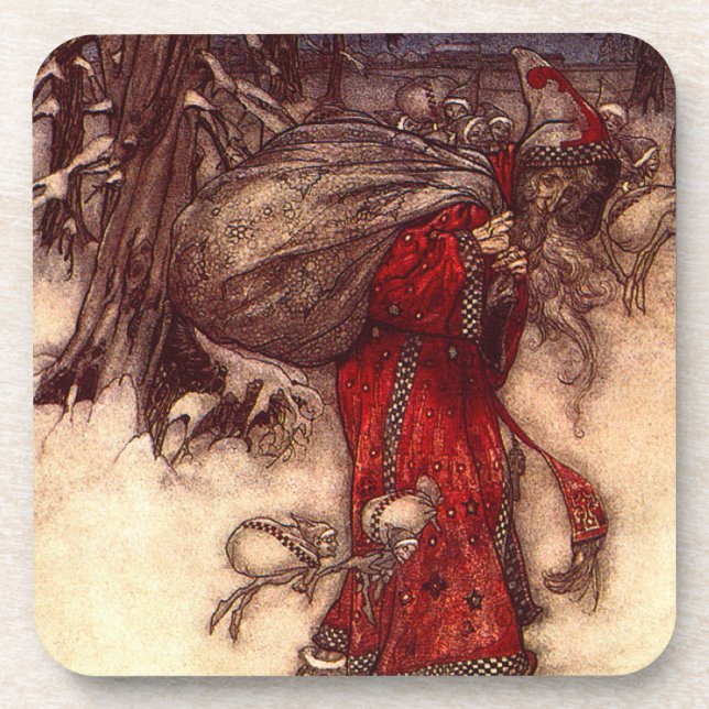Santa Claus Arthur Rackham  Coaster (Front)