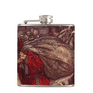 Santa Claus Arthur Rackham  Hip Flask