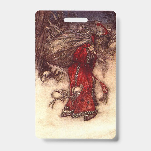 Santa Claus Arthur Rackham  ID Badge (Front)