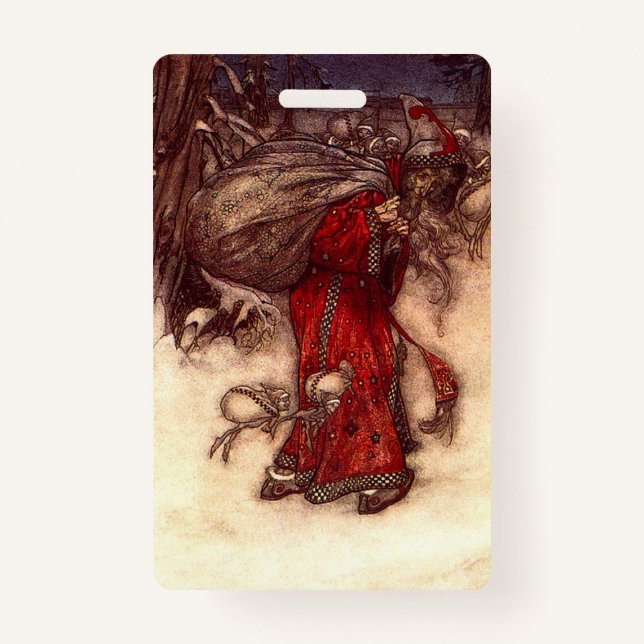 Santa Claus Arthur Rackham  ID Badge (Front)