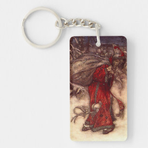 Santa Claus Arthur Rackham Key Ring