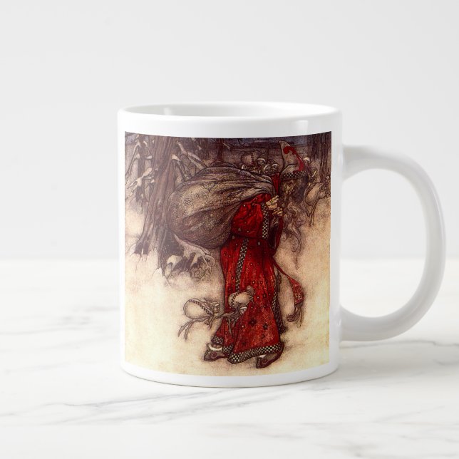 Santa Claus Arthur Rackham  Large Coffee Mug (Right)