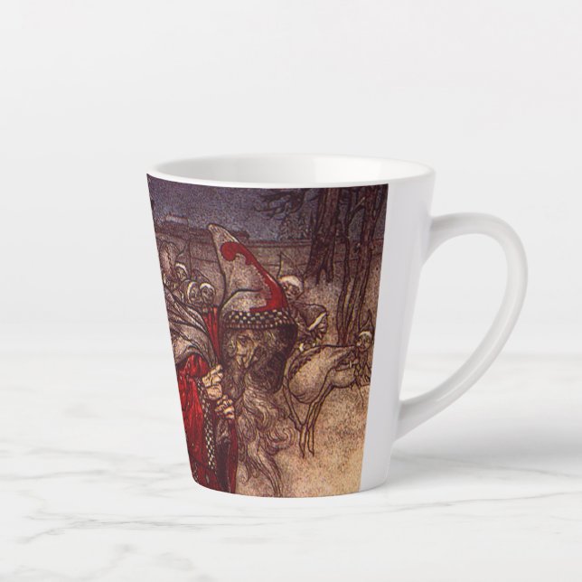 Santa Claus Arthur Rackham  Latte Mug (Right)