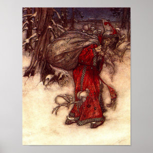 Santa Claus Arthur Rackham  Poster