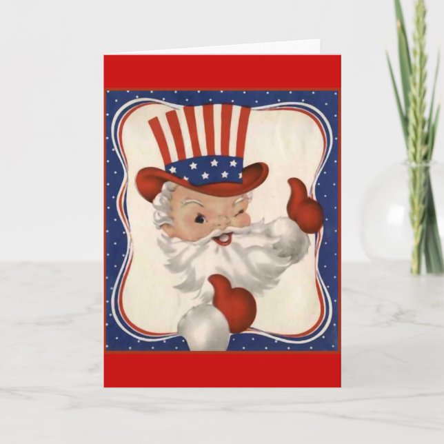 Santa Claus as Uncle Sam Holiday Card (Front)