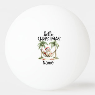 Santa Claus at beach  Christmas in July  Ping Pong Ball