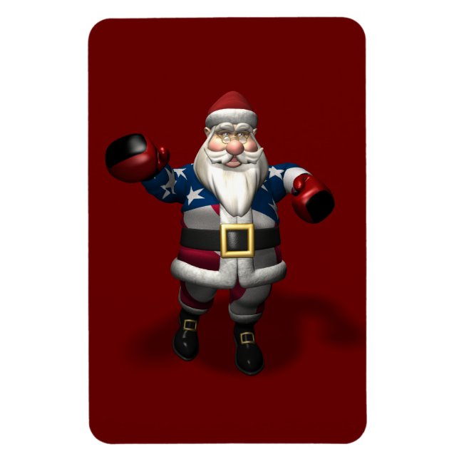 Santa Claus At Boxing Day Magnet (Vertical)