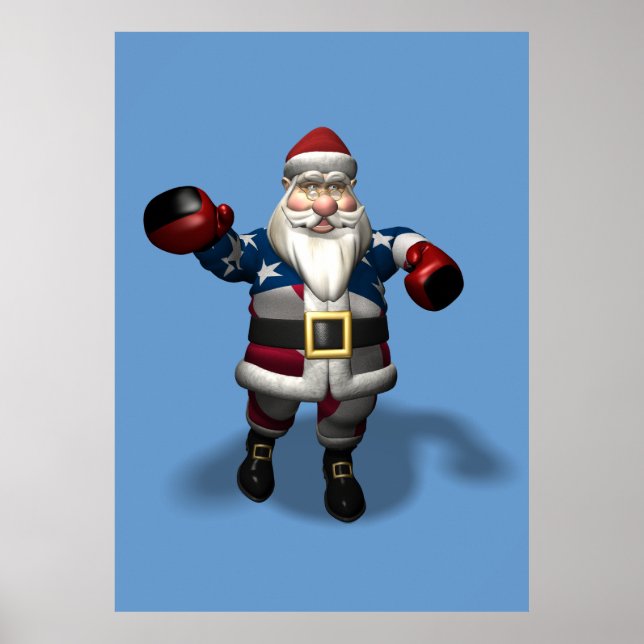 Santa Claus At Boxing Day Poster (Front)