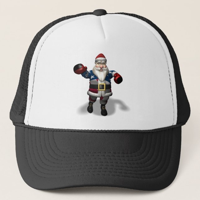 Santa Claus At Boxing Day Trucker Hat (Front)