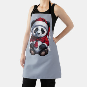 Santa Claus Baby Panda   Christmas Apron