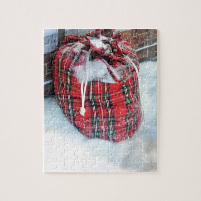 Santa Claus Bag in snow Jigsaw Puzzle (Vertical)