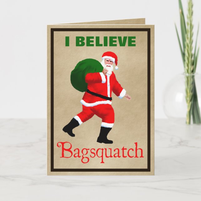 Santa Claus - Bagsquatch Holiday Card (Front)