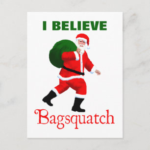 Santa Claus - Bagsquatch Holiday Postcard