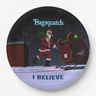 Santa Claus - Bagsquatch Paper Plate