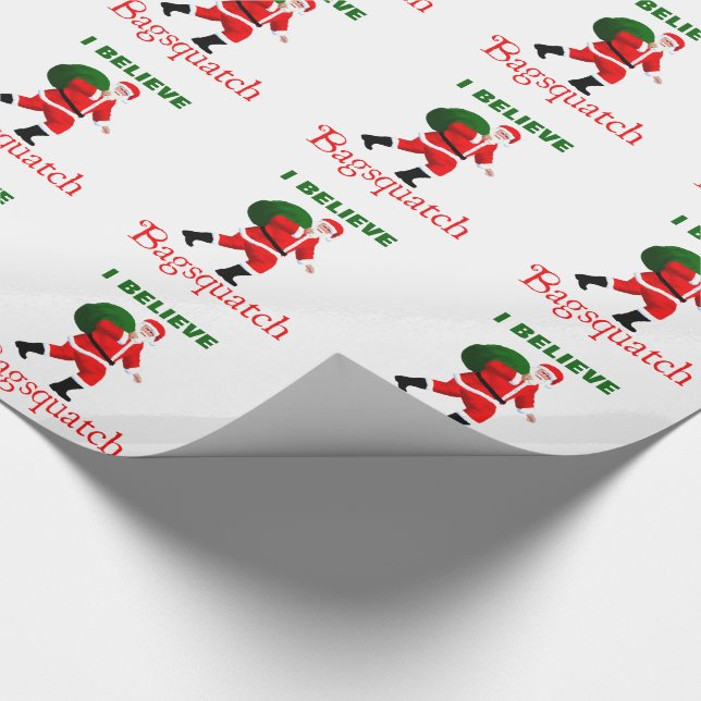 Santa Claus - Bagsquatch Wrapping Paper (Corner)