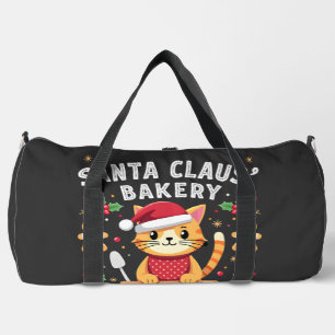 Santa Claus Bakery Kneaded To Purrfection Christma Duffle Bag