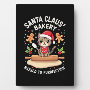 Santa Claus Bakery Kneaded To Purrfection Christma Plaque